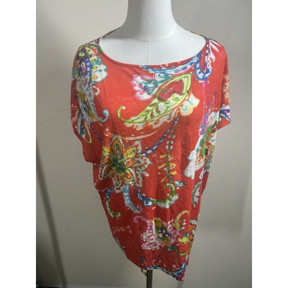 Lauren Ralph Lauren Women's Top Size 1X Paisley Floral Sleeveless 238
